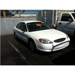 2001 FORD TAURUS 4D SEDAN 6 CYL. 3.0L 2V