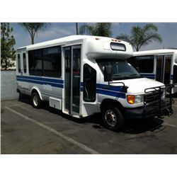 2006 FORD-ELDORADO E-450 SUPER DUTY 1.5 TON DUALLY SHUTTLE BUS 10 CYL.