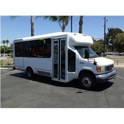 2007 FORD ELDERADO F-450 1.5 TON DUALLY SHUTTLE BUS