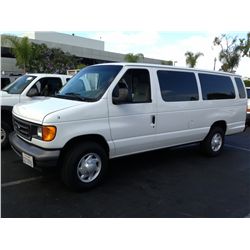 2007 FORD E-350 SUPER DUTY 1 TON PRISONER TRANSPORT VAN 8 CYL.
