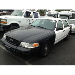 2008 FORD CROWN VICTORIA 4D SEDAN 8 CYL.