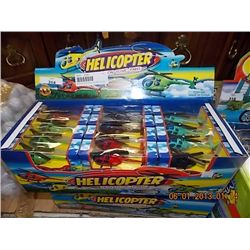 BOX OF NEW DIECAST METAL TOY HELICOPTERS