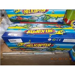 BOX OF NEW DIECAST METAL TOY HELICOPTERS