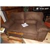 Image 1 : LOVE SEAT - DARK BROWN - MICROFIBRE