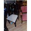 Image 1 : DINING CHAIRS (6) - BLACK WITH UPHOLSTERY - 2 CAPT BIDDING SO MUCH EACH