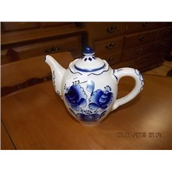 TEAPOT - BLUE - MARKED ON BOTTOM