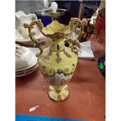 VINTAGE VASE - YELLOW - SOME REPAIRS