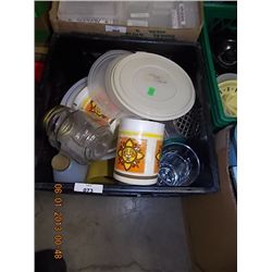 CRATE OF DISHES & CONTENTS