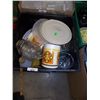 Image 1 : CRATE OF DISHES & CONTENTS