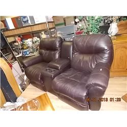 ELECTRIC LEATHER LOVE SEAT