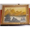 Image 1 : OIL PAINTING FOLD FRAME - MOUNTAIN