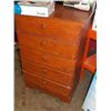 Image 1 : WOOD CHEST OF DRAWERS - 5 DRAWER