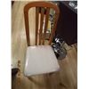 Image 1 : SOLID OAK CAPTAINS DINING CHAIR - PADDED SEATS - X2