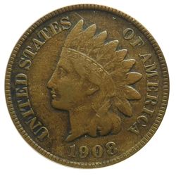 Indian Head Cent, 1908-S, SEGS F12.