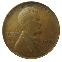 Lincoln Cent, 1909-S, SEGS F12 lt old cleaning.