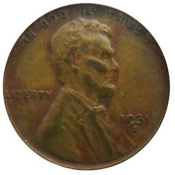 Lincoln Cent, 1931-S, SEGS VF20