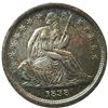 Image 1 : Seated Liberty Dime, 1838, Ch. AU-Unc, nice color.