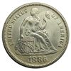 Image 1 : Seated Liberty Dime, 1886, Wiped BU.