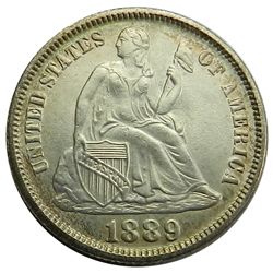 Seated Liberty Dime, 1889, Choice Unc.