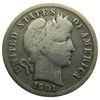Image 1 : Barber Dime, 1901-S, Key date, VG, obv clnd, lt hairline scs.