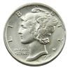Image 1 : Mercury Dime, 1919-D. Lustrous BU, cpl mks.
