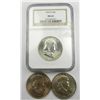 Image 1 : Early Franklin Half Dollar Trio.