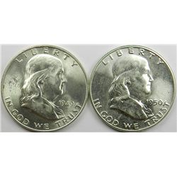 Franklin Half Dollar Pair.