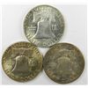 Image 2 : Middle Date Franklin Half Dollar Trio.