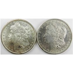 Morgan Silver Dollar Pair, 1878-S.