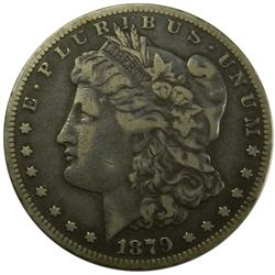 Morgan Silver Dollar, 1879-CC, Key date, toned Ch. VF.