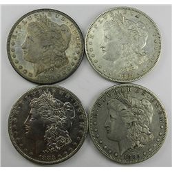 Four Piece Morgan Dollar Lot.