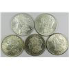 Image 1 : Five Coin Morgan Dollar Selection.