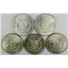 Image 2 : Five Coin Morgan Dollar Selection.