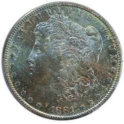 Morgan Silver Dollar, 1881-S. PCGS MS66.