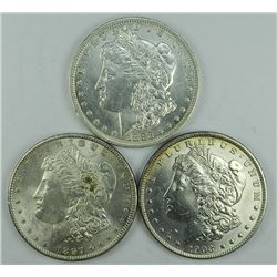 Morgan Dollar Three Coin Lot.
