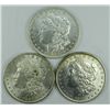 Image 1 : Morgan Dollar Three Coin Lot.