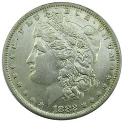 Morgan Silver Dollar, 1882-O/S, flashy Ch.AU-Unc.