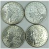 Uncirculated Morgan Dollar Quartet.