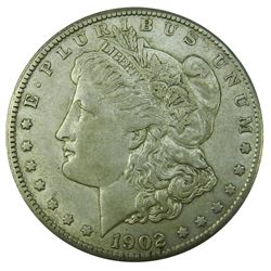 Morgan Silver Dollar, 1902-S. Better date. EF-AU.