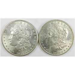 Morgan Silver Dollar Pair, 1902-O. Unc to Ch. BU.