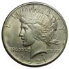 Peace Silver Dollar, 1921, Key date. Toned AU, lustrous.