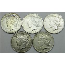 Peace Silver Dollar Quintet.