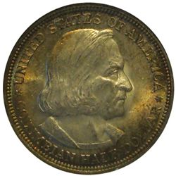 Columbian Expo Half Dollar, 1892, NCI MS65 Colorful rainbow toning.