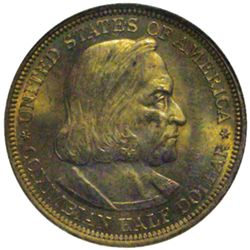 Columbian Expo Half Dollar, 1892, NCI MS65 Nice golden toning.