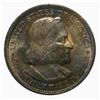 Image 1 : Columbian Exposition Half Dollar, 1892. PCGS MS64. Multicolor obverse toning.