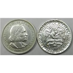 Columbian Expo & Iowa Half Dollar Pair.