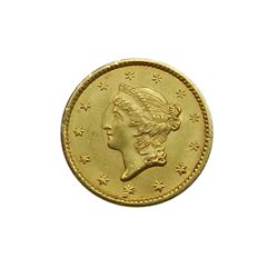 Gold Dollar, 1852. Lustrous aUnc-Unc. .