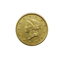 Gold Dollar, 1853. Choice EF-AU.