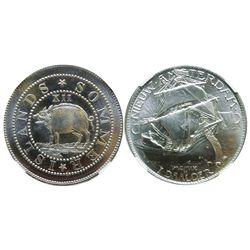 So-Called Dollar - Bashlow Mule Sommer Islands/Hudson-Fulton Dollar, ND. Silver.  HK-369 reverse. NG