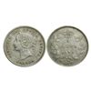 Image 1 : Canada Five Cents Silver, 1875-H, Small Date. Key Date. Nice VF-EF.